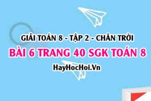 Bài 6 trang 40 Toán 8 Tập 2 Chân trời sáng tạo